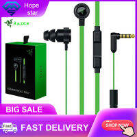 《Free Shipping》【100% Original】Razer Hammerhead Pro V2 Headphones Omnidirectional Microphone and Volume Controls In-Ear PC and Music Analog Gaming Headset(Black&amp;Green)