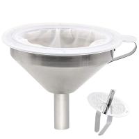 【CW】 Cone Funnel With Filter Hundred Mesh Strainer Pour Wine Durable