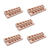 10X 11 Holes Wooden Essential Oil Tray Handmade Natural Wood Display Rack Demonstration Station for 5-15Ml Bottles