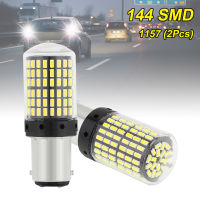 2ชิ้น3014 144SMD CanBus แสงสีขาว/สีเหลือง/สีแดง1157หลอดไฟแอลอีดีสำหรับเปลี่ยนเป็นสัญญาณไฟ