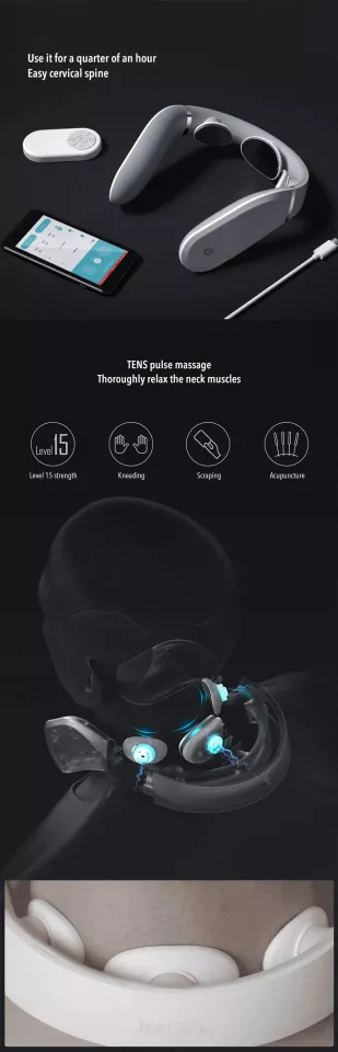 XIAOMI Jeeback G2 Cervical Spine Massager Mijia APP Control 42 Degree Hot  Compress Neck Pain Relief Wireless Back Neck Massager