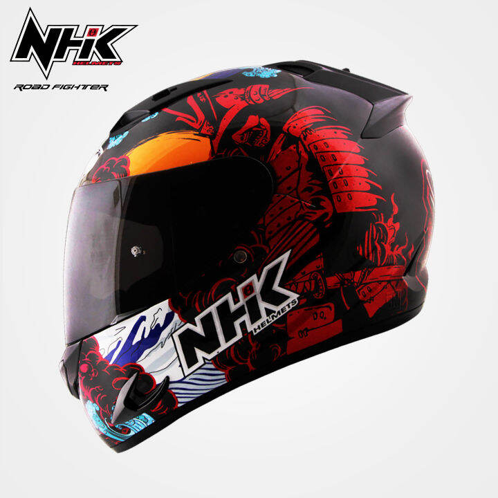 NHK HELMET Race Pro Samurai Full Face Single Visor WITH FREE NHK ARM