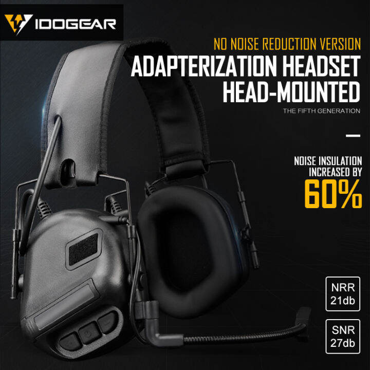 IDOGEAR Tactical Electronic Headset Noise Isolating Ear Muffs Ear