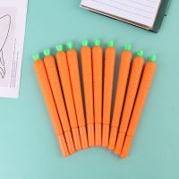 10 Pcs  0.5mm Gel Pen Black Ink Roller Marker Pen( Cute Carrot Styling)Highlighters  Markers