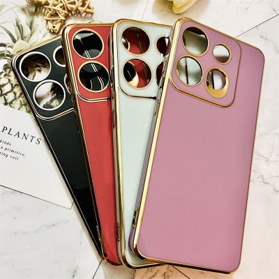 Electroplated Phone Case Tecno Spark GO 2023 /Tecno POP 7 Pro/ Infinix Smart 7  Case Soft TPU Silicone With Silicone Lanyard