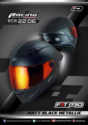 ID FRT-pro หมวกกันน็อค มาตรฐาน ECE R 22.06 - สีดำด้าน