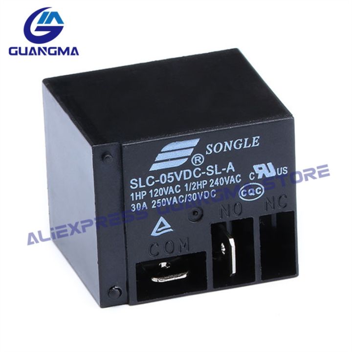 10pcs-relay-slc-05vdc-sl-c-slc-12vdc-sl-c-slc-12vdc-sl-a-t91-5v-12v-24v-black-electrical-pcb-power-relay-30a-250vac-4pin-5pin