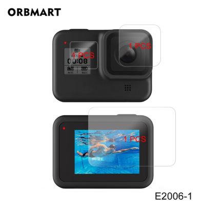 กระจกนิรภัยป้องกันหน้าจอสำหรับ Gopro Hero 8ฟิล์มป้องกันป้องกันเลนส์สีดำสำหรับ Gopro8 Go Pro 8อุปกรณ์เสริมกล้อง