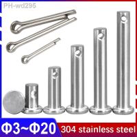 304 Stainless Steel with Hole Pin Shaft Cotter Pin Set Flat Head Cylindrical Pin Plug Pin Positioning Pin M3M4M5 M6 M8 M20 GB882