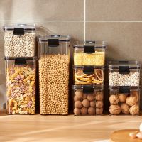 【CC】 Food Storage Organizer Jars for Bulk Cereals Spices Boxes Organizers Pantry With Lid