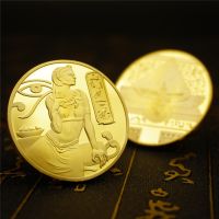 【CC】●❣  Newest Egypt Cleopatra Gold Coin Egyptian Nefertiti Commemorative Coins Tourism