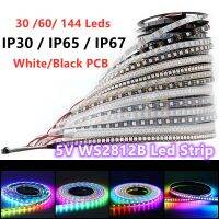 DC5V WS2812b led strip light 1m/5m 30/60/144leds/m pixel WS2811IC Smart Pixels Neon Lamps Tape IP30/IP65/IP67 Full color led Bar LED Strip Lighting