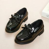 Childrens Shoes Girls Leather Shoes New England Spring Autumn Winter Tassel Plus Velvet Princess Shoes Soft Sole Student Performance Shoes Single Shoes