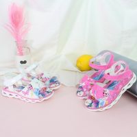 ✕☜ [COD] Frozen Childrens Sandals Fashion Girl Princess Shoes Cute Cartoon Sandals Casual Beach Shoes Size 26-33