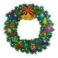 1 Pc DIY Diamond Painting Christmas Crystal Wreath Kits Mosaic Art Crafts Rhinestone Drawing Garland Door Wall Hanging Pendants