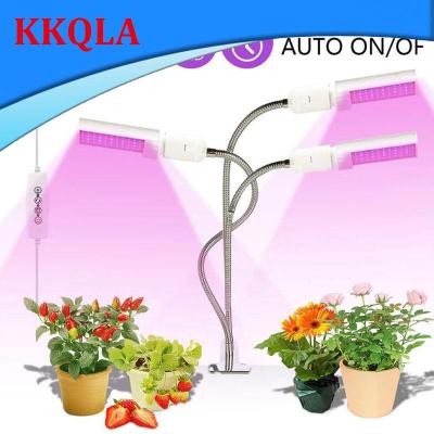QKKQLA 3-HEAD indoor LED grow Light Full Spectrum Growth Clip Fitolampy Growing Phyto Lamp hydro tent box for cultivo indoor growbox a2