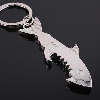 [A Boutique] Creative Funny Shark Pendant Key Ring Keychain Bottle Opener Alloy Versatile Keyfob