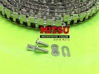 MITSU โซ่ 80-1L-A1 ติดปีก1ข้าง ทุกข้อ MITSU STEEL ROLLER CHAIN (JAPAN) /1กล่อง =10ฟุต