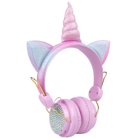 Unicornio Girl Bluetooth Earphone Hembeer Unicorn Kids Headphones With Cable Cat Ears Noise Cancellation Bluetooth Headphones