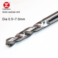 YUZETOOLS CNC Dia.0.5 ~ 7.0mm ดอกสว่านโซลิดคาร์ไบด์เครื่องมือโลหะความแม่นยําสูง Twist Bits Jig Tungsten Steel สําหรับทองแดงและอลูมิเนียม