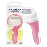 Schick Intuition Lemon Berry Breeze Razors for Women ชุดมีดโกนหัวสบู่รุ่นพิเศษกำจัดขนได้อย่างอ่อนโยนพร้อมบำรุงผิว