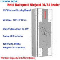 ✙ H2R Waterproof 125khz Metal Access Control RFID Reader Proximity Wiegand Output Card Reader For Access Control Panel(No Relay)