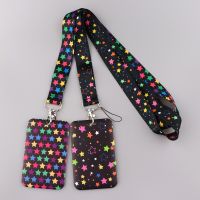 Colorful Star Neck Strap Lanyard For Keys ID Card Neck Strap Cell Phone Straps USB Badge Holder Keychains Hang Rope Lanyards Phone Charms
