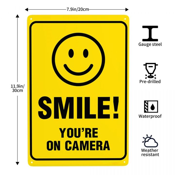 smile-youre-on-video-surveillance-camera-sign-video-surveillance-indoor-outdoor-cctv-security-camera-metal-sign-tin-plaque-pub