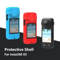 （misty shop）Insta360กันหมอกเลนส์หมวกพนักงานรักษาความปลลอดภัยป้องกันซิลิโคน X3สำหรับ Insta 360X3อุปกรณ์เสริมเคสนิ่มสำหรับ X3 Insta360