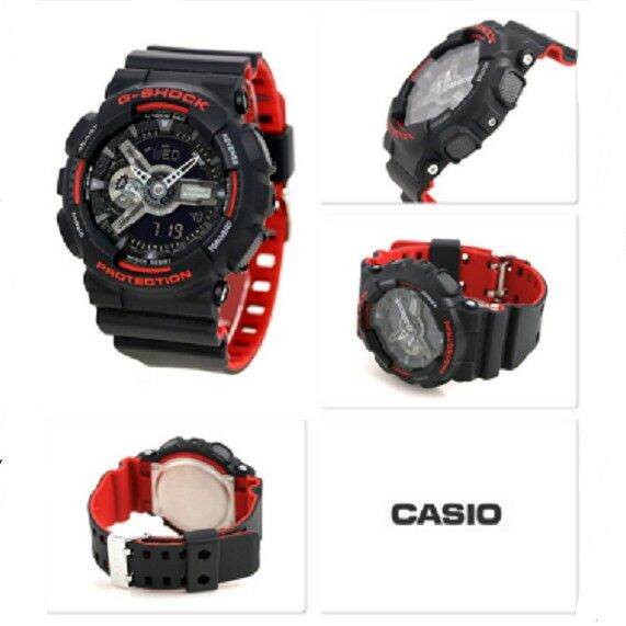 g-shock-นาฬิกาข้อมือผู้ชาย-สายเรซิ่น-รุ่น-ga-110hr-1a-red-and-black