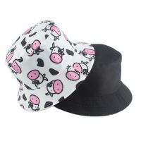 2021 New Cow Print Cute Bucket Hat Reversible Sunscreen Fisherman Hat Summer Panama Sun Hats For Women Men Hip Hop gorro