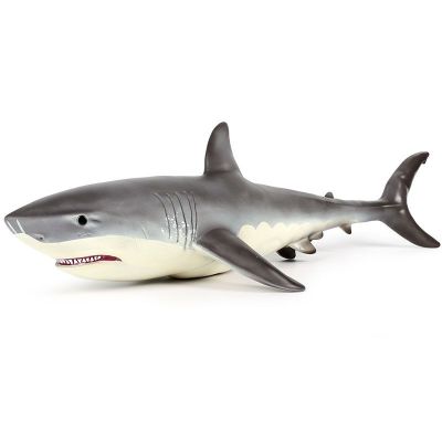 Childrens simulation model of Marine animal model of large sharks soft rubber jaws giant grey whale shark fish toy tiger