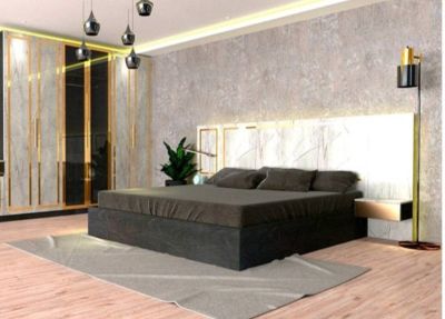 ชุดห้องนอน JESSICA 6 ฟุต // MODEL : SET-4B ดีไซน์สวยหรู สไตล์ยุโรป ประกอบด้วย ( เตียง+ตู้เสื้อผ้า+ตู้ข้างเตียงx2 ) ชุดขายดี แข็งแรงทนทานมาก