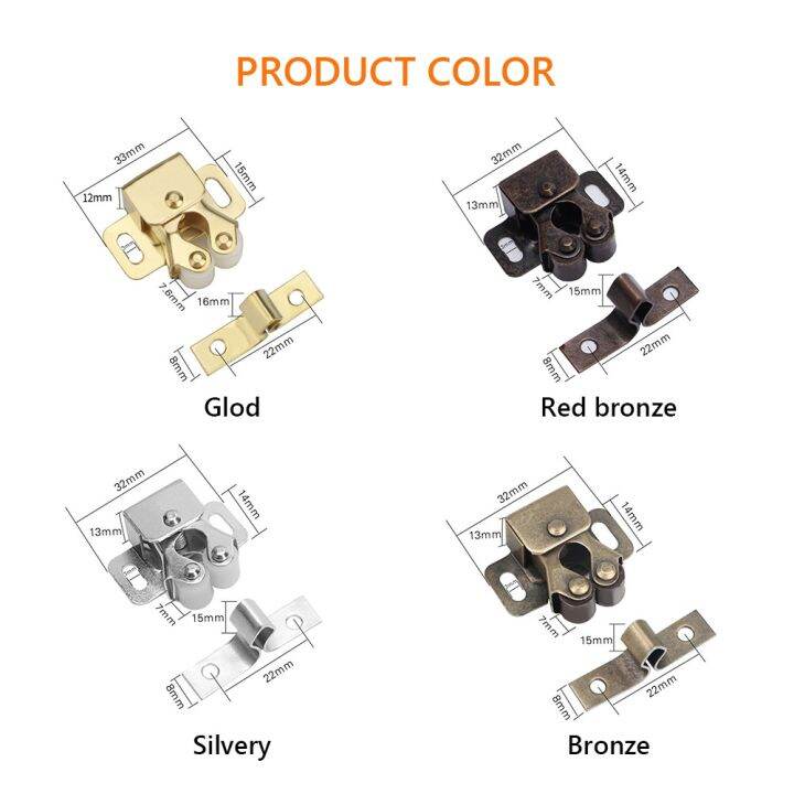 1pcs-double-ball-roller-catches-cupboard-cabinet-prong-doors-latch-hardware-tool-closer-bronze-double-roller-catch-latch-locks