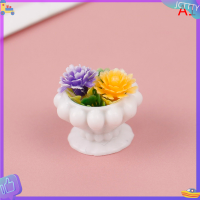 ? JCTTTY ? 1:12 dollhouse Miniature MINI Tree กระถางต้นไม้ตกแต่งเฟอร์นิเจอร์