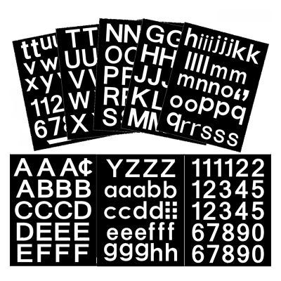 8 Sheets Self-Adhesive Vinyl Letters Numbers Kit, Mailbox Numbers Sticker for Mailbox,Signs,Window,Cars,Address Number