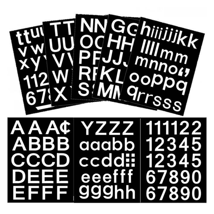 8 Sheets Self-Adhesive Vinyl Letters Numbers Kit, Mailbox Numbers ...