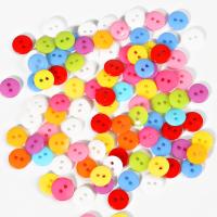 50/100pcs Kids Sewing Buttons Plastic Clothes Tools 2 Holes 9/10/11/12/15/20MM Round Shape Random Colors Garment Accessories Haberdashery