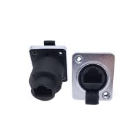 ：”{》： 1 Piece RJ45 Waterproof Network Connector With Ruer Cover IP65 8P8c D Type Panel Mount Socket RJ45 Ethernet Connector