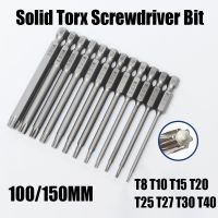 【cw】 1PCS 100/150MM T40 Torx Screwdriver Bit Shank Magnetic Batch Tamper Proof Security Flat Driver ！