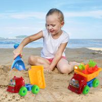 SF11Pcsset Children Truck Beach Tools Set Sand Playing Dredging Toy Set Beach Seaside Tools Gifts