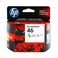 HP 46 (CZ638AA)ตลับหมึกอิงค์เจ็ท 3 สี แท้ศูนย์ของใหม่คุณภาพ 100% HP  Deskjet Ink Advantage 2520 / 2020, Deskjet Ink Advantage Ultra 2529 , 4729 AIO