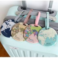 10Pc Fashion Creative Round World Map Luggage Tags Silica Gel Suitcase ID Address Holder Baggage Boarding Tags Travel Accessorie