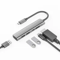 EESPORT อุปกรณ์คอมพิวเตอร์มัลติฟังก์ชั่นหลายพอร์ต USB2.0 Type-C ไปยัง PD USB-C USB C ตัวแปลง USB USB C Hub 5 In 1แท่นวางมือถือชนิด C อะแดปเตอร์5 In 1 USB ฮับ