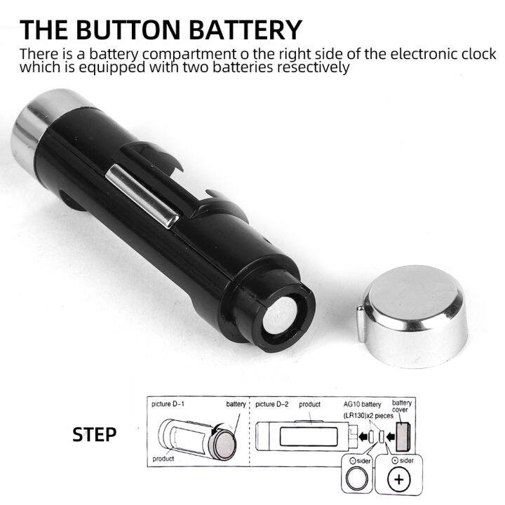 2-in-1อิเล็กทรอนิกส์นาฬิการถเครื่องวัดอุณหภูมินาฬิกาเวลานาฬิกาอัตโนมัติส่องสว่างจอแอลซีดีจอแสดงผลดิจิตอลแดชบอร์ดอุปกรณ์จัดแต่งทรงผม