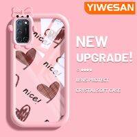 "YIWESAN เคสสำหรับ A52 OPPO A72 A92 4G น่ารักลายการ์ตูนช็อคโกแลตรูปหัวใจสวยงามเคสนิ่มโปร่งใสกันกระแทกโปร่งใสเรียบง่ายปลอกเคสโทรศัพท์รูปหัวใจ"