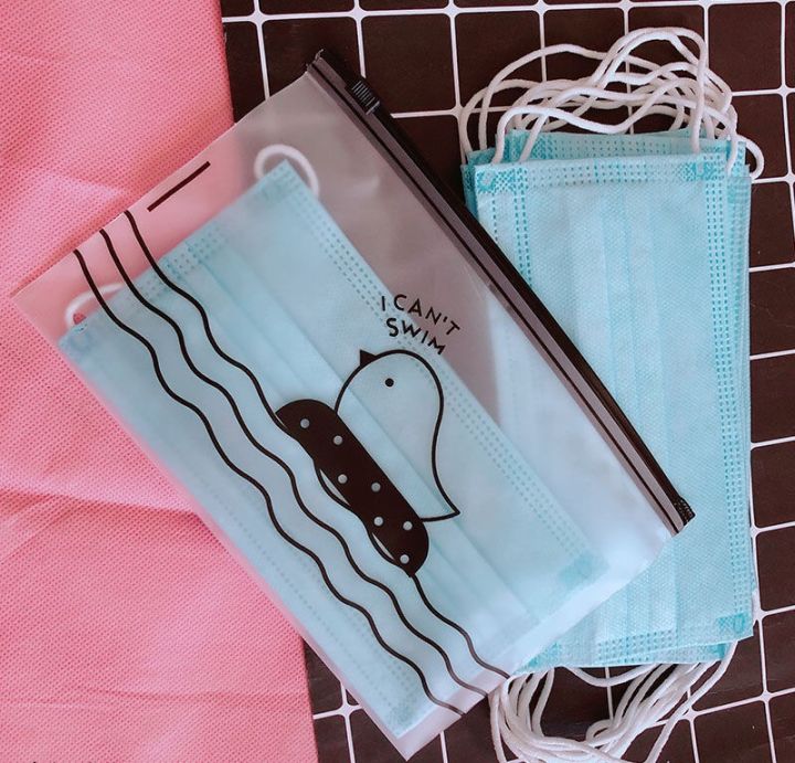 anti-dust-transparent-cartoon-chick-zipper-pouch-storage-bag-for-small-ornaments