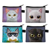 Cute Cartoon Cat Card Holder Coin Purse Change Purses Small Wallets Women Clutch Zipper Coins Bag Pouch Cat Kids Mini Wallet