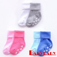 ♛♚♛Newborn Baby Boy Girl Socks Soft Cotton Non-slip Bottom Loose Mouth Socks