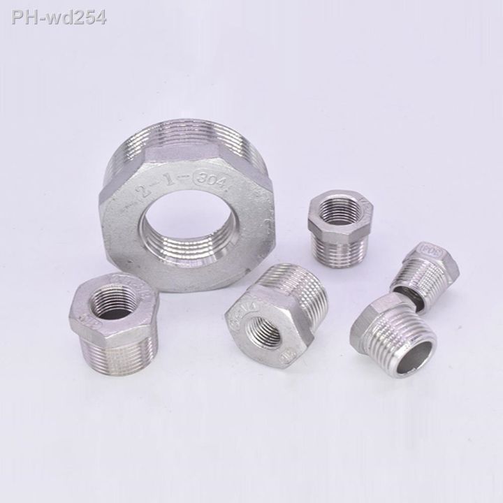 1-8-quot-1-4-quot-3-8-quot-1-2-quot-3-4-quot-1-quot-2-quot-bspt-male-female-reudcer-bushing-304-316-stainless-steel-pipe-fitting-connector-adater-water